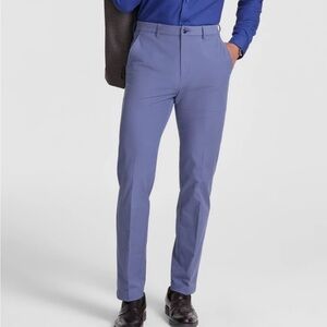Michael Kors Men's Ash Blue Cotton Stretch Classic Fit Suit Dress Pants